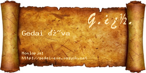 Gedai Éva névjegykártya